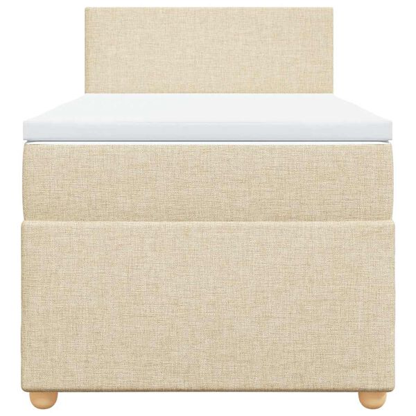 vidaXL Box spring postel s matrac&iacute; kr&eacute;mov&aacute; 80 x 200 cm textil