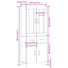 vidaXL Skř&iacute;ň highboard b&iacute;l&aacute; 69,5 x 34 x 180 cm kompozitn&iacute; dřevo