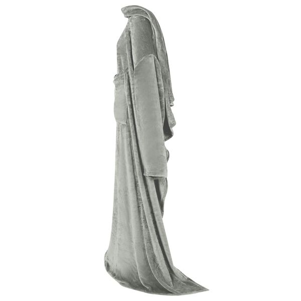 vidaXL Mikina s kapucí Šedá Flanel