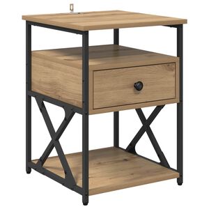 vidaXL Nočn&iacute; skř&iacute;ňka Artisanov&yacute; dub 40 x 42 x 55 cm Kompozitn&iacute; dřevo