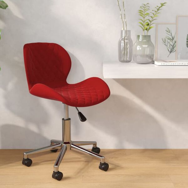 vidaXL Otočn&aacute; j&iacute;deln&iacute; židle v&iacute;nov&aacute; samet