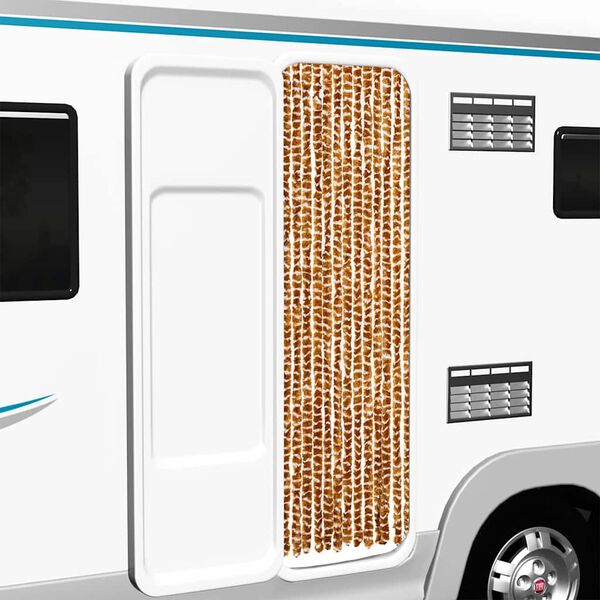 vidaXL Závěs proti hmyzu okrový a bílý 56 x 200 cm žinylka