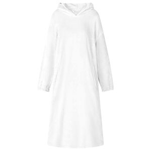 vidaXL Mikina s kapuc&iacute; B&iacute;l&aacute; l Flanel