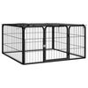 vidaXL Ohr&aacute;dka pro psy 4 panely čern&aacute; 100x50 cm pr&aacute;&scaron;kovan&aacute; ocel