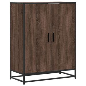 vidaXL Botn&iacute;k hněd&yacute; dub 75 x 38 x 97,5 cm kompozitn&iacute; dřevo a kov