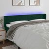 vidaXL Čelo postele s LED tmavě zelen&eacute; 163 x 16 x 78/88 cm samet