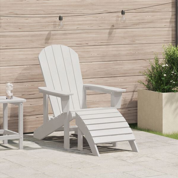 vidaXL Adirondack židle Bílá 74 x 82 x 92cm HDPE