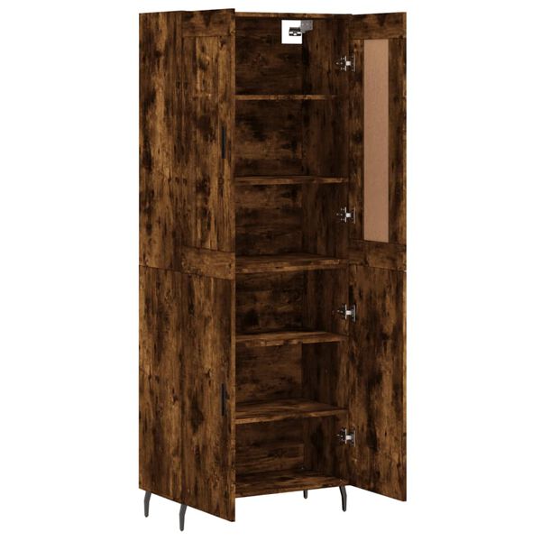 vidaXL Skř&iacute;ň highboard kouřov&yacute; dub 69,5 x 34 x 180 cm kompozitn&iacute; dřevo