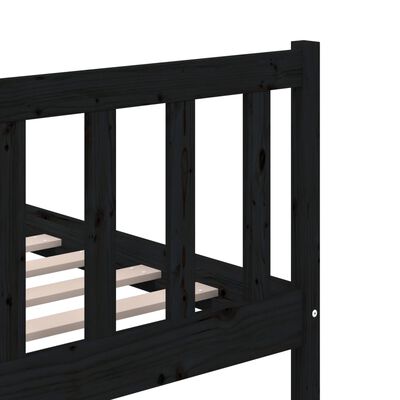 vidaXL Rám postele černý 180 x 200 cm Super King masivní dřevo