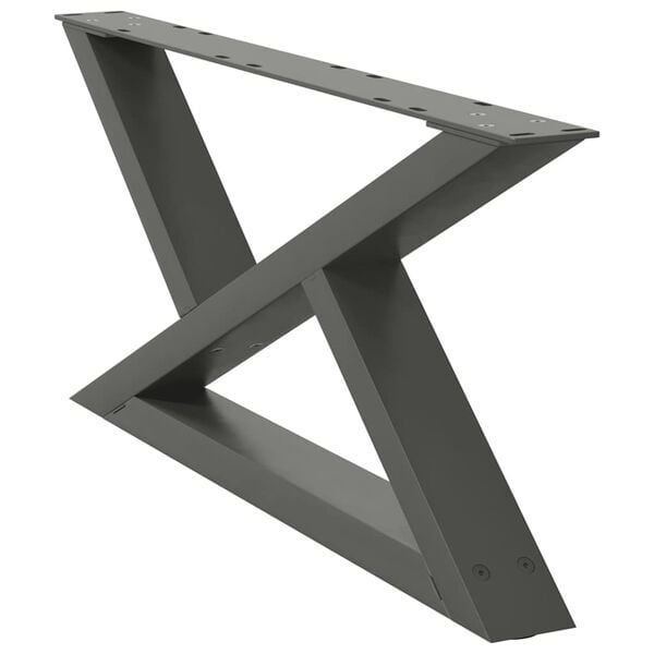 vidaXL Nohy konferenčn&iacute;ho stolku 2 ks antracitov&eacute; 70 x (30-31,3) cm ocelov&eacute;