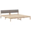 vidaXL R&aacute;m postele Hněd&aacute; a taupe 200 x 200 cm Masivn&iacute; borovicov&eacute; dřevo