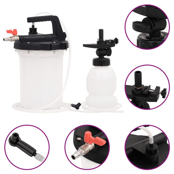 vidaXL Sada k odvzdušnění brzd bílá a černá 3 l