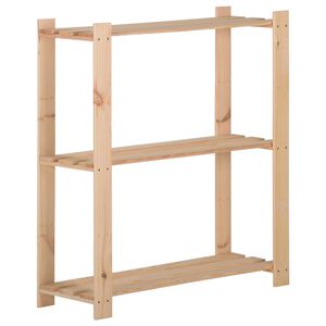 vidaXL &Uacute;ložn&yacute; reg&aacute;l se 3 policemi 80 x 28,5 x 90 cm masivn&iacute; borovice