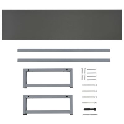vidaXL Koupelnový nábytek šedý 160 x 40 x 16,3 cm