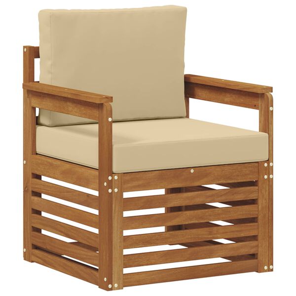 vidaXL Venkovn&iacute; pohovkov&aacute; souprava Masivn&iacute; ak&aacute;ciov&eacute; dřevo a polyester