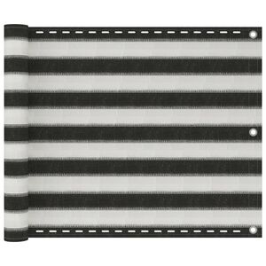 vidaXL Balk&oacute;nov&aacute; z&aacute;stěna HDPE 75 x 500 cm antracitovo-b&iacute;l&aacute;