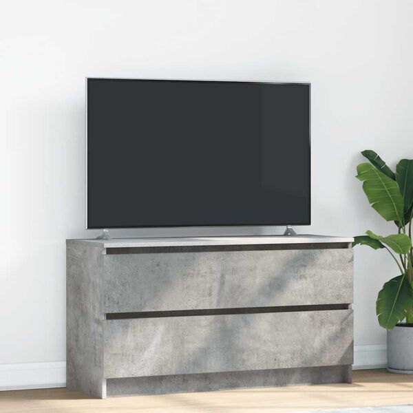 vidaXL TV skř&iacute;ňka betonově &scaron;ed&aacute; 100x35x54 cm kompozitn&iacute; dřevo