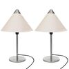 vidaXL Lampy 2 pcs B&iacute;l&aacute; 25 x 25 x 40 cm Pap&iacute;r