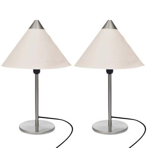 vidaXL Lampy 2 pcs B&iacute;l&aacute; 25 x 25 x 40 cm Pap&iacute;r