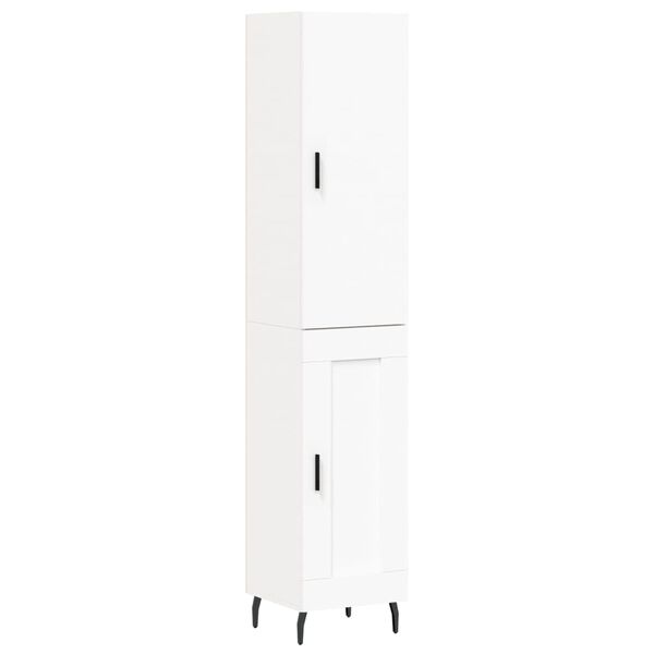 vidaXL Skř&iacute;ň highboard b&iacute;l&aacute; 34,5 x 34 x 180 cm kompozitn&iacute; dřevo
