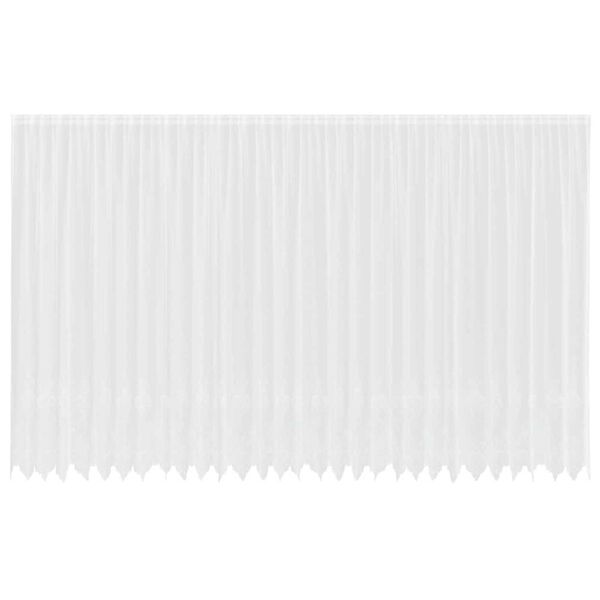 vidaXL Čipkov&yacute; Z&aacute;věs se z&aacute;clonami B&iacute;l&aacute; 300 x 750 cm Polyester