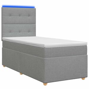 vidaXL Postel boxspring s matrac&iacute; Světle &scaron;ed&aacute; 80 x 200 cm Textil