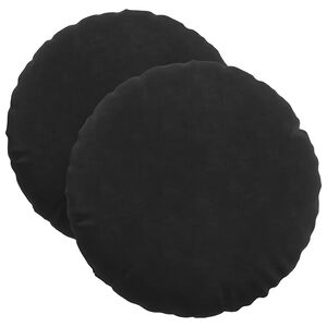 vidaXL Pol&scaron;t&aacute;ře na sedadla 2 pcs Čern&aacute; &Oslash; 40 x 13 cm samet