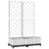 vidaXL Zahradn&iacute; truhl&iacute;k s trel&aacute;ž&iacute; b&iacute;l&yacute; 80 x 40 x 121,5 cm PP