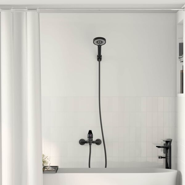 vidaXL Sada sprchov&eacute; hlavice Čern&aacute; G 1 / 2 palce