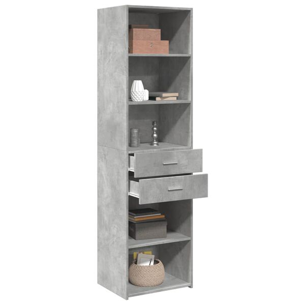 vidaXL Skříň highboard betonově šedá 50x42,5x185 cm kompozitní dřevo