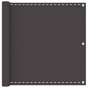 vidaXL Balkonov&aacute; clona Antracitov&aacute; 75 x 700 cm HDPE a hlin&iacute;k