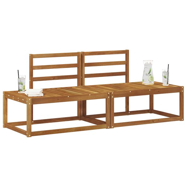 vidaXL Venkovn&iacute; koncov&aacute; pohovka 2 Kus Př&iacute;rodn&iacute; 182,5 x 63 x 73 cm