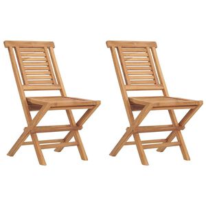 vidaXL Skl&aacute;dac&iacute; židle 2 ks 47x63x90 cm Masivn&iacute; teak
