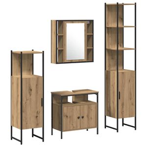 vidaXL Sada koupelnov&eacute;ho n&aacute;bytku 4 ks Artisanov&yacute; dub