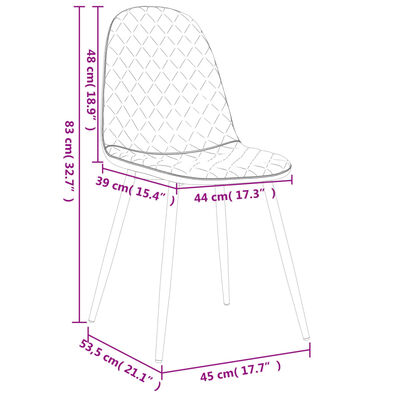 vidaXL Jídelní židle 4 ks krémově bílé samet