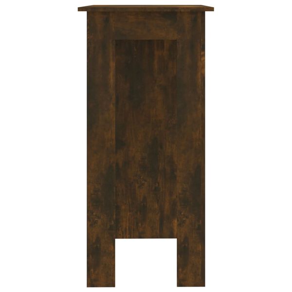 vidaXL Barov&yacute; stůl s reg&aacute;lem kouřov&yacute; dub 102 x 50 x 103,5 cm kompozit