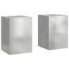 vidaXL Stojan na rostliny 2 pcs Stř&iacute;brn&aacute; 24 x 24 x 35 cm Nerezov&aacute; ocel