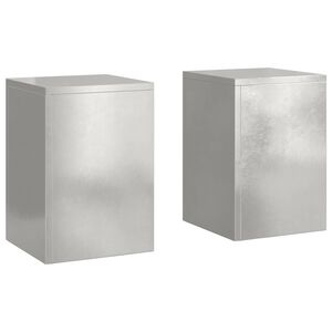 vidaXL Stojan na rostliny 2 pcs Stř&iacute;brn&aacute; 24 x 24 x 35 cm Nerezov&aacute; ocel