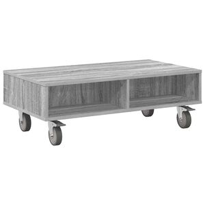 vidaXL Stolek s koly &Scaron;ed&aacute; Sonoma 90 x 50 x 30 cm Kompozitn&iacute; dřevo
