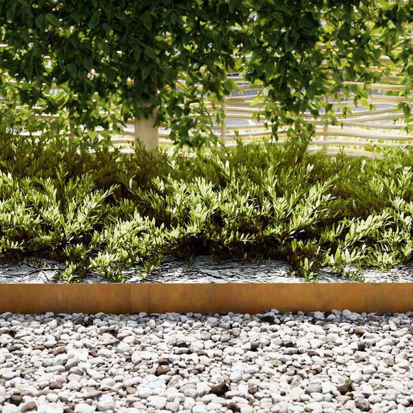 vidaXL Okraj tr&aacute;vn&iacute;ku 20 pcs Hněd&aacute; 100 x 0,05 x 20 cm