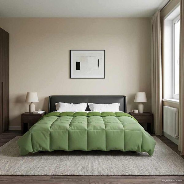 vidaXL Letn&iacute; přikr&yacute;vka &Scaron;něrov&aacute;n Zelen&aacute; 200 x 240 cm Mikrovl&aacute;kno