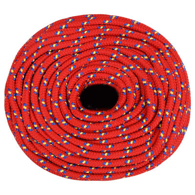 vidaXL Lodní lano červené 8 mm 50 m polypropylen