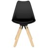 vidaXL Otočn&eacute; j&iacute;deln&iacute; židle 4 ks čern&eacute; PP