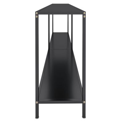 vidaXL Konzolový stolek černý 200 x 35 x 75 cm tvrzené sklo