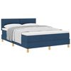 vidaXL Postel s boxspringem s pol&scaron;t&aacute;řem Modr&aacute; 140 x 190 cm textil