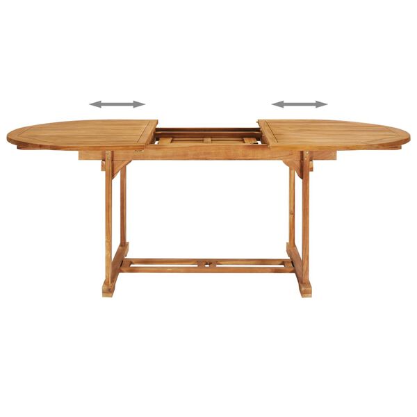 vidaXL 7d&iacute;ln&yacute; zahradn&iacute; j&iacute;deln&iacute; set masivn&iacute; teakov&eacute; dřevo