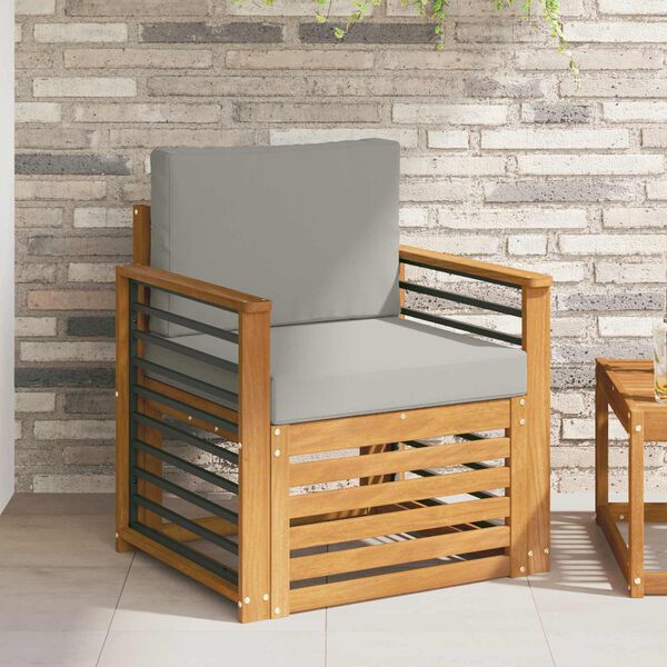 vidaXL Venkovn&iacute; pohovkov&aacute; souprava Př&iacute;rodn&iacute; 71 x 63 x 73 cm