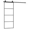 vidaXL Posuvn&eacute; dveře s kov&aacute;n&iacute;m 76x205 cm ESG sklo a hlin&iacute;k
