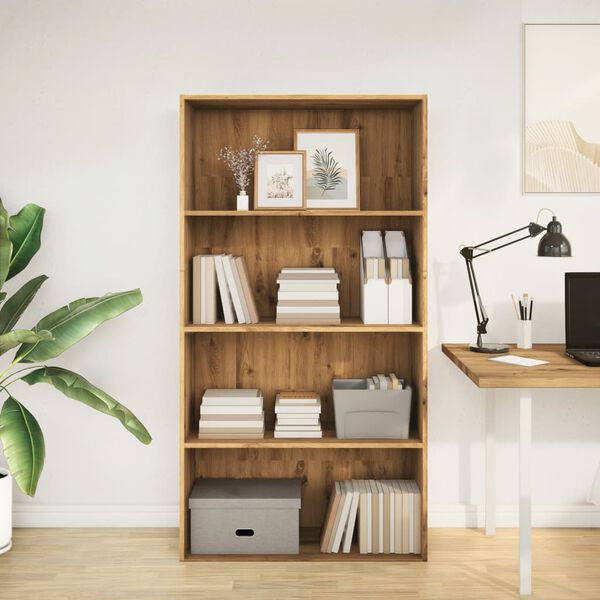 vidaXL Knihovna dub artisan 80 x 30 x 152 cm kompozitn&iacute; dřevo