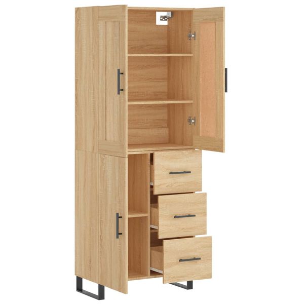 vidaXL Skř&iacute;ň highboard dub sonoma 69,5 x 34 x 180 cm kompozitn&iacute; dřevo